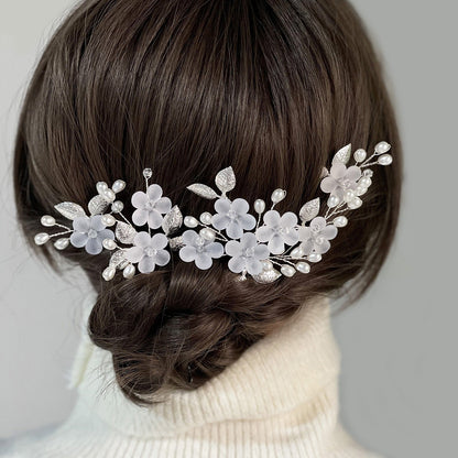 Flower Leaf U-Shaped Hair Pins Bridal Hair Accessories