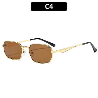 Fashionable Metal Square Sunglasses Unisex UV400 Protection