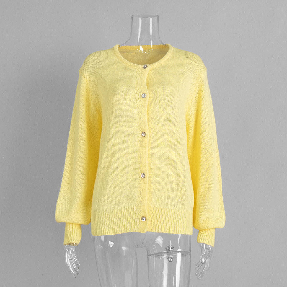 Pastel Color Knit Cardigan Women Comfortable Casual Sweater