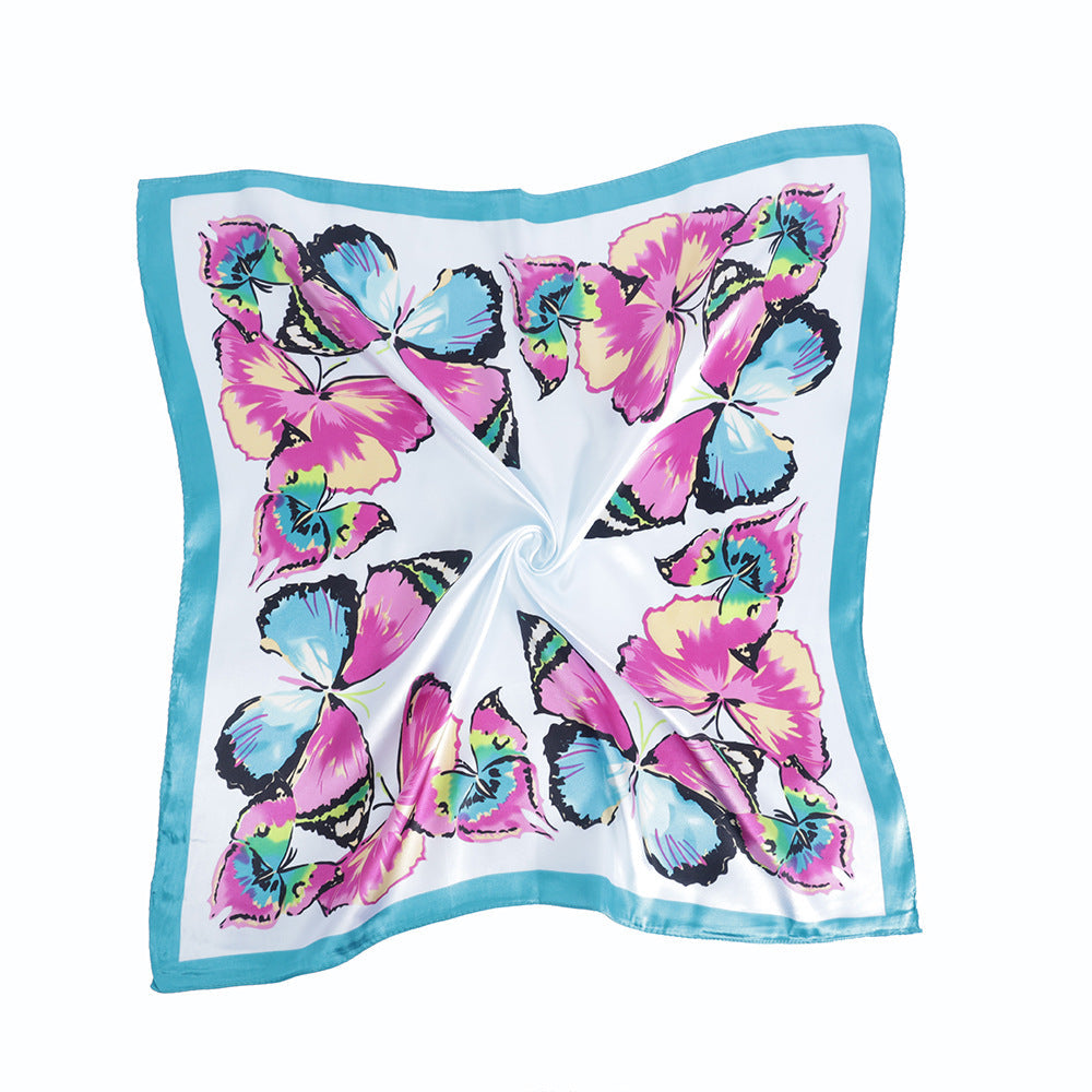 Scarvii - Butterfly Pattern Silk-like Scarf