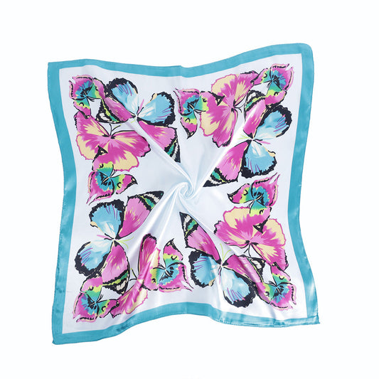 Scarvii - Butterfly Pattern Silk-like Scarf