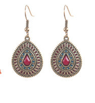 Exaggerated Bohemian Long Dangle Earrings Geometric Alloy Teardrop Tassel Earrings