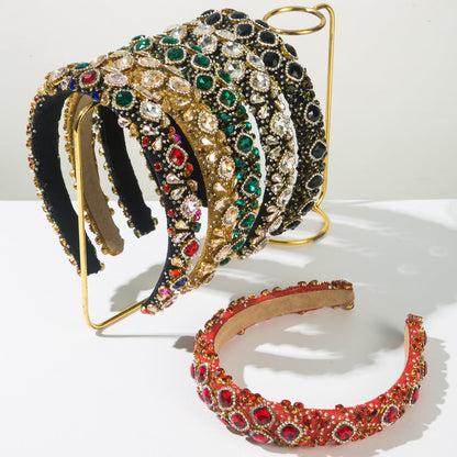 Baroque Rhinestone Headband Colorful Crystal Hair Accessory