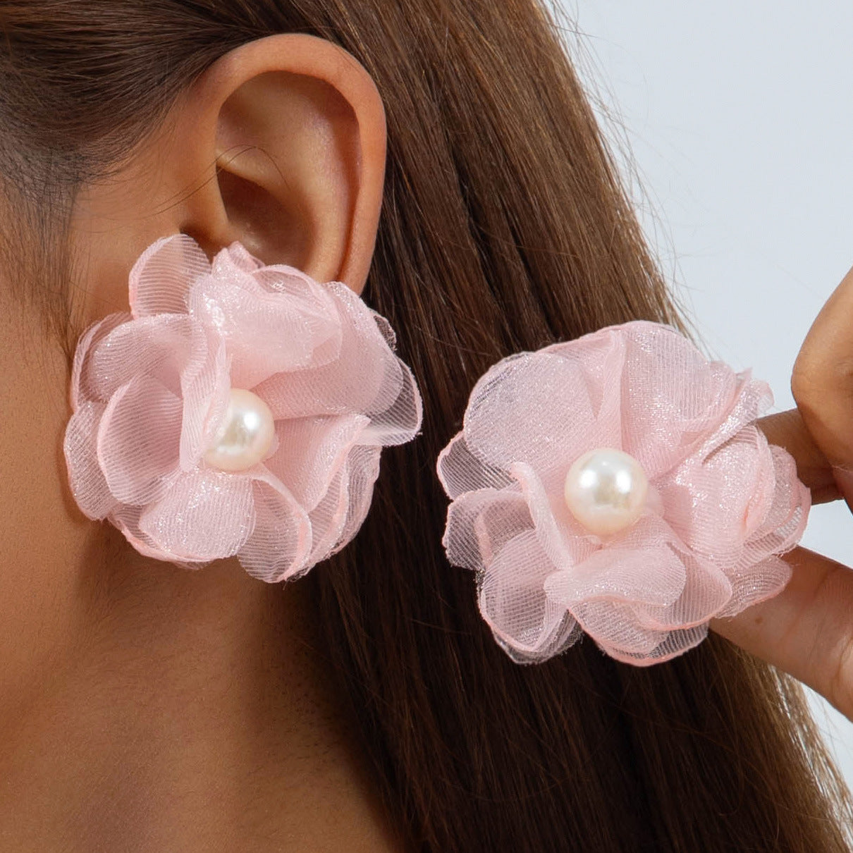 Floral Tassel Drop Earrings Elegant Gift For Women