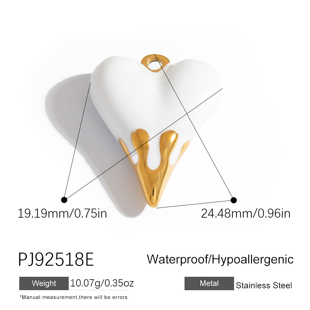 Luxury Heart-Shaped Stainless Steel DIY Jewelry Accessories Bracelet Necklace