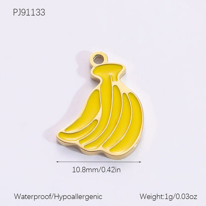 Cute Heart Pendant Stainless Steel Necklace with 18K Gold Plating