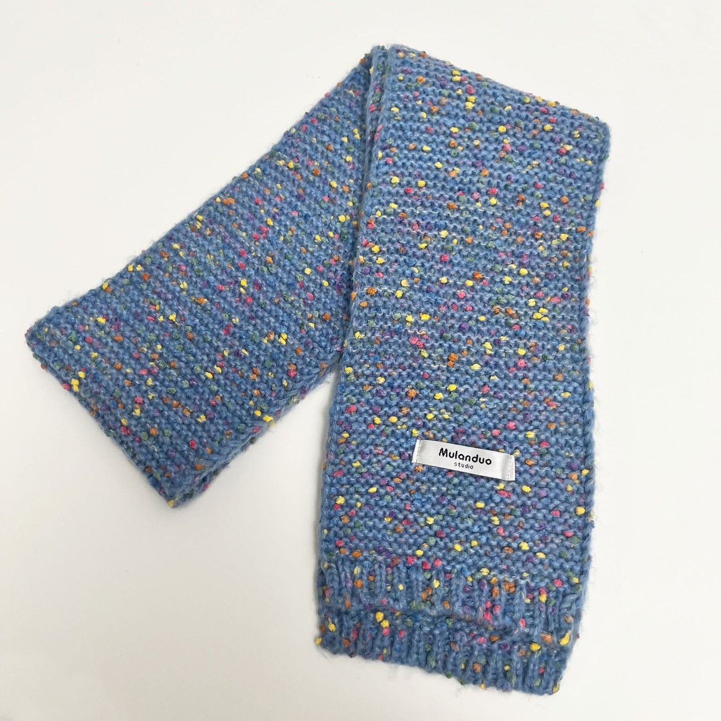 Multicolor Spot Short Knit Warm Scarve