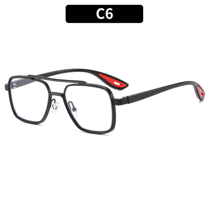 Men's Stylish Double Bridge Pilot Sunglasses with UV400 Protection