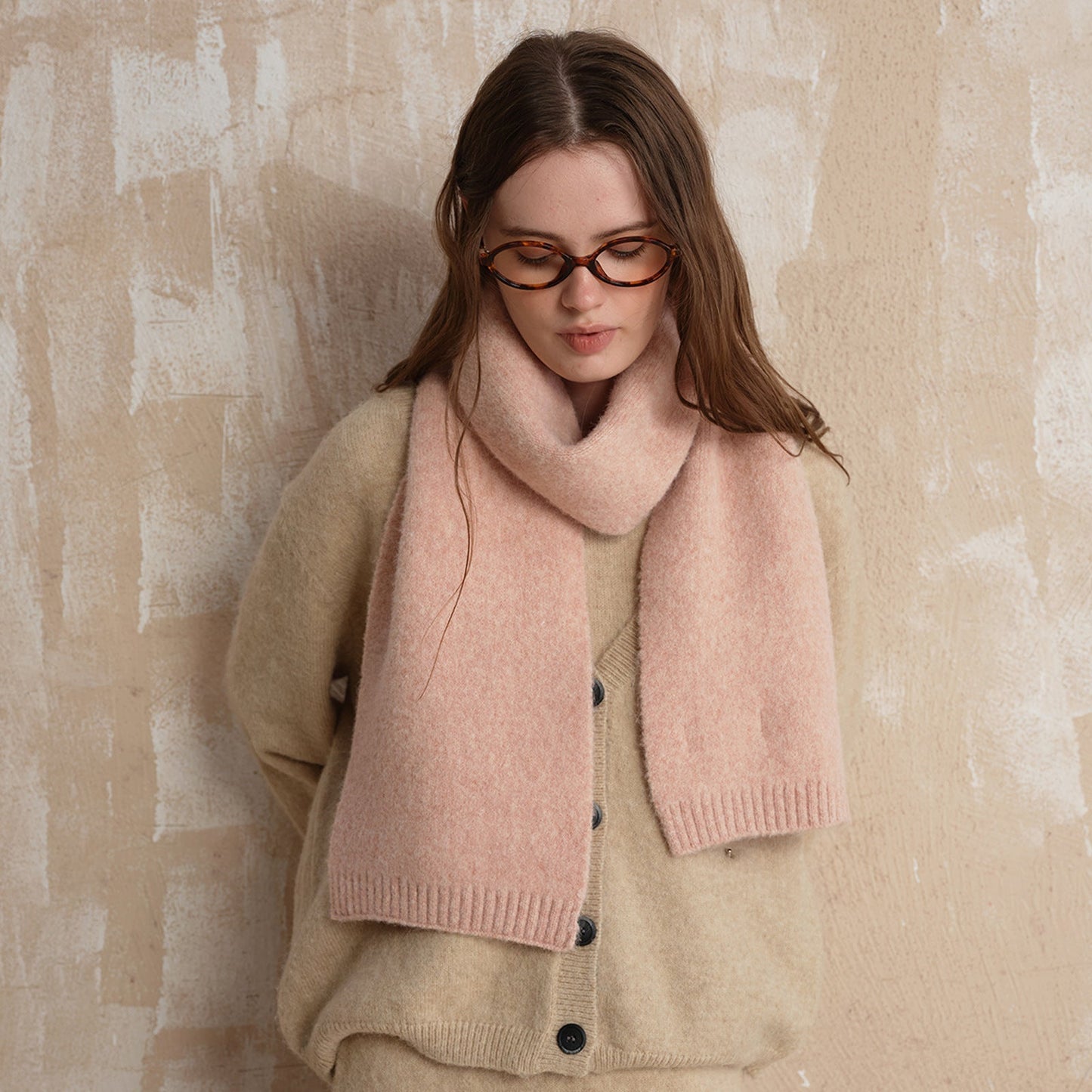 Solid Color Simple Soft Sweet Knit Scarves