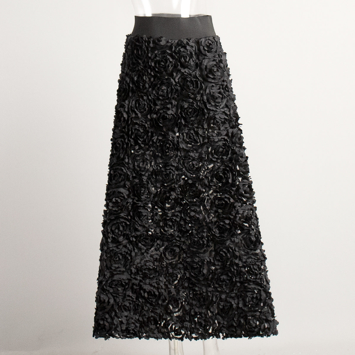 Elegant Maxi Skirt with Petal Design