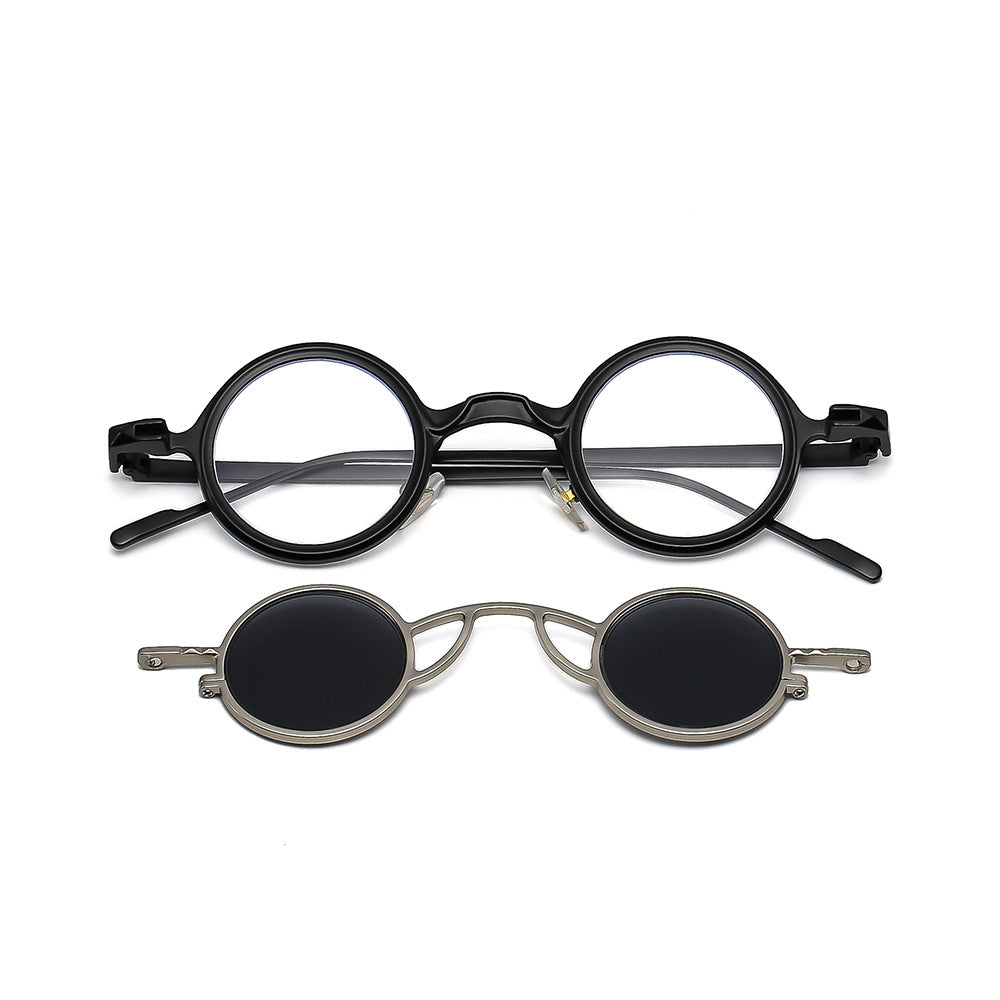 Retro Round Metal Sunglasses Fashionable UV400 Protection
