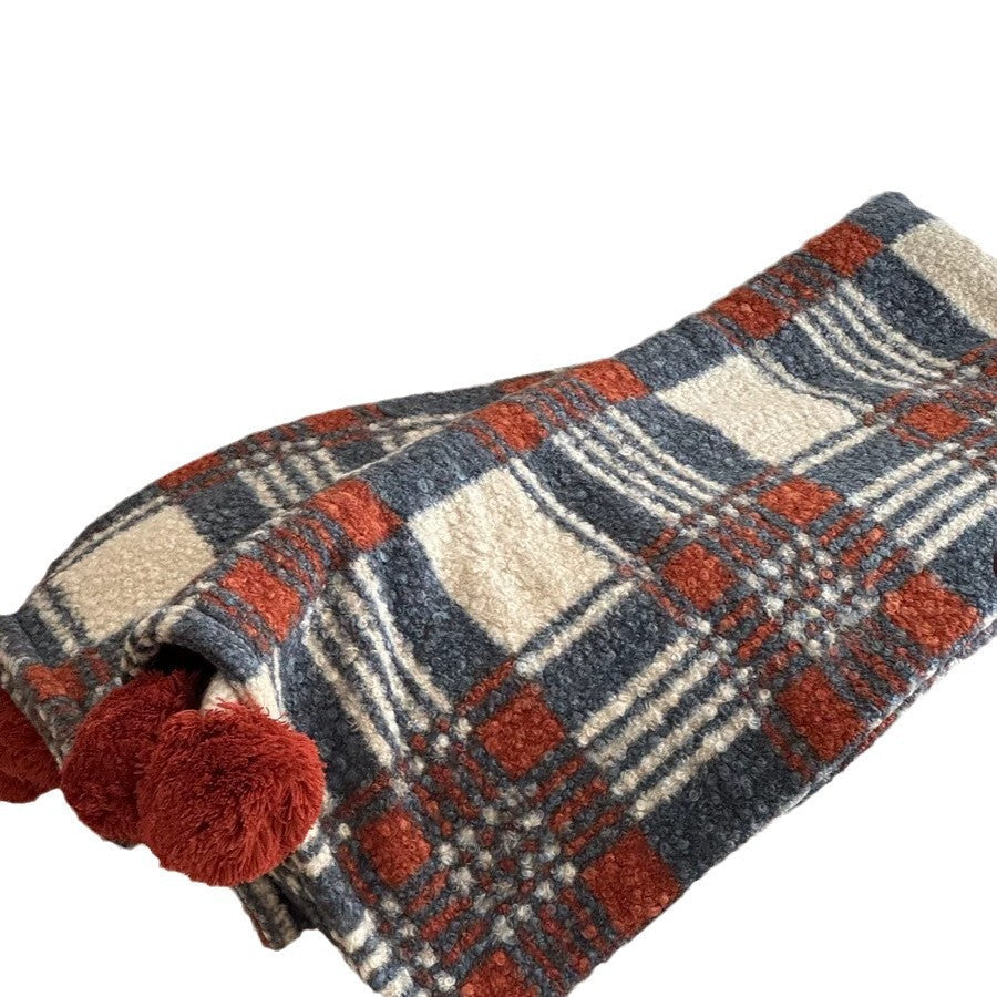 Vintage Plaid Soft Thicken Warm Blanket