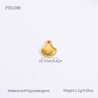 Heart Shaped Ocean Necklace Stainless Steel 18k Gold Pendant