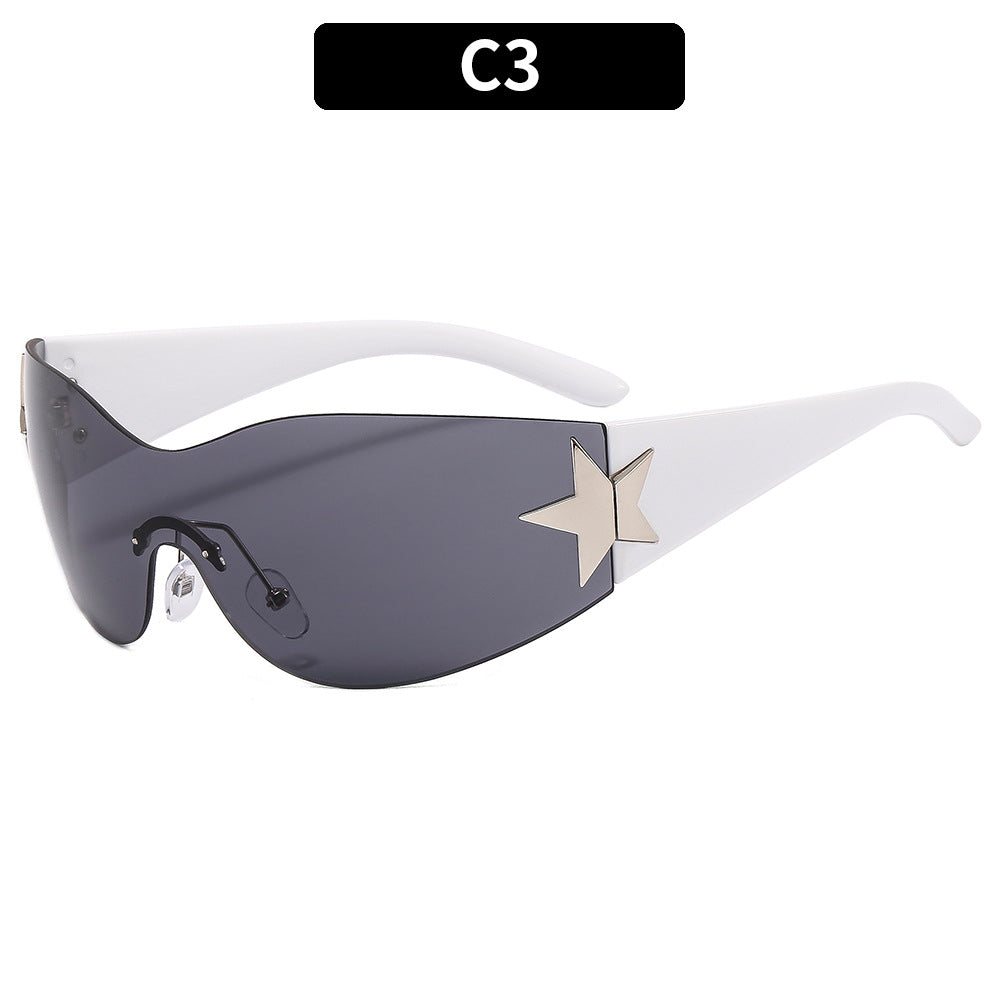 Y2K Star-Shaped Cat-Eye Sunglasses Trendy Casual Shades