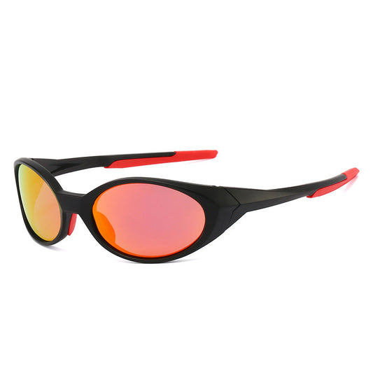 Oval Frame Polarized Sunglasses for Outdoor Sports