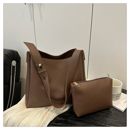 Large Capacity Commuter Tote Bag Set Stylish Shoulder Bag