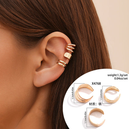 Geometric Metal Teardrop Earrings Fashion Statement Hoops