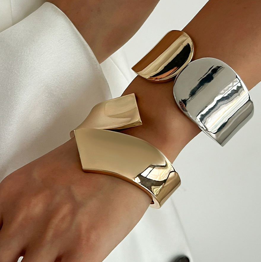 Creative Geometric Open Cuff Bracelet Women Alloy Fashion