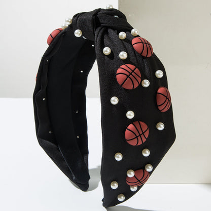 Sporty Pearl Headband Casual Hair Accessory