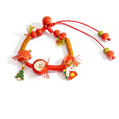 Fashionable Woven Stainless Steel Bracelet with Colorful Beads