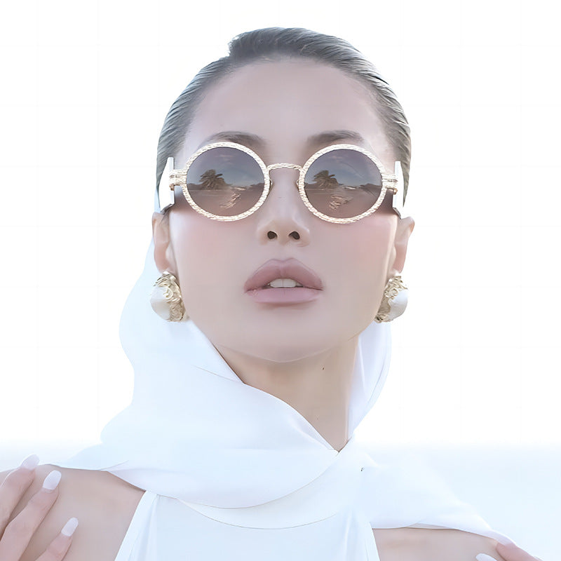 Trendy Oval Sunglasses With UV400 Protection