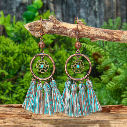 Bohemian Geometric Tassel Earrings Exotic Vacation Jewelry