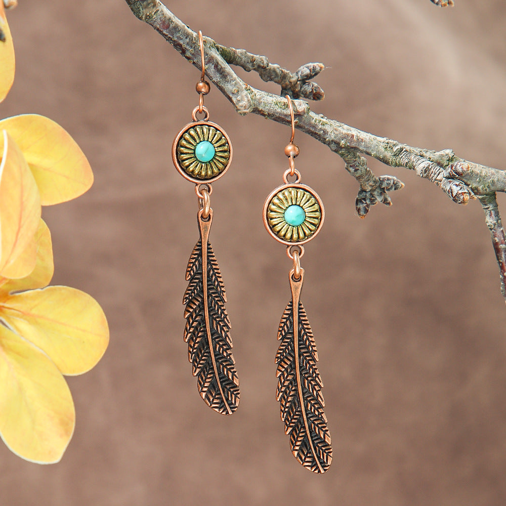 Bohemian Geometric Metal Earrings Creative Design for Women