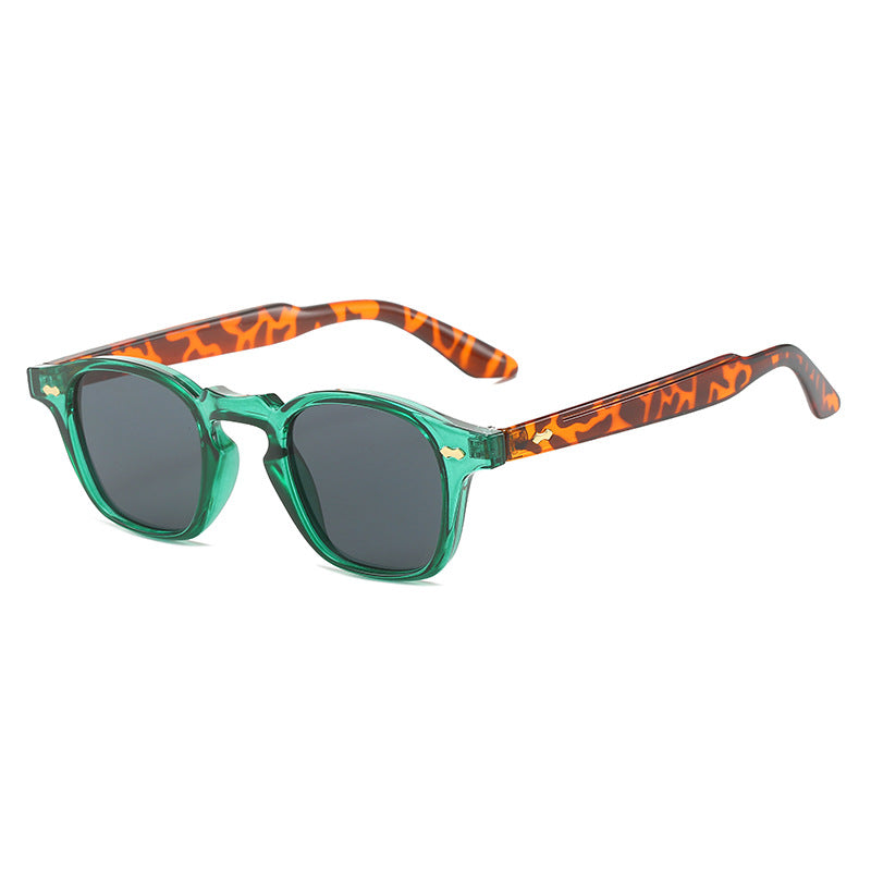 Trendy Punk Hip Hop Square Sunglasses with Metal Blends