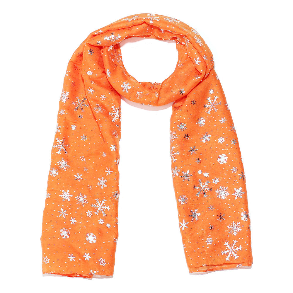 Winter Snowflake Polka Dots Christmas Shawl Scarf