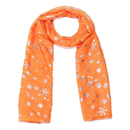 Winter Snowflake Polka Dots Christmas Shawl Scarf