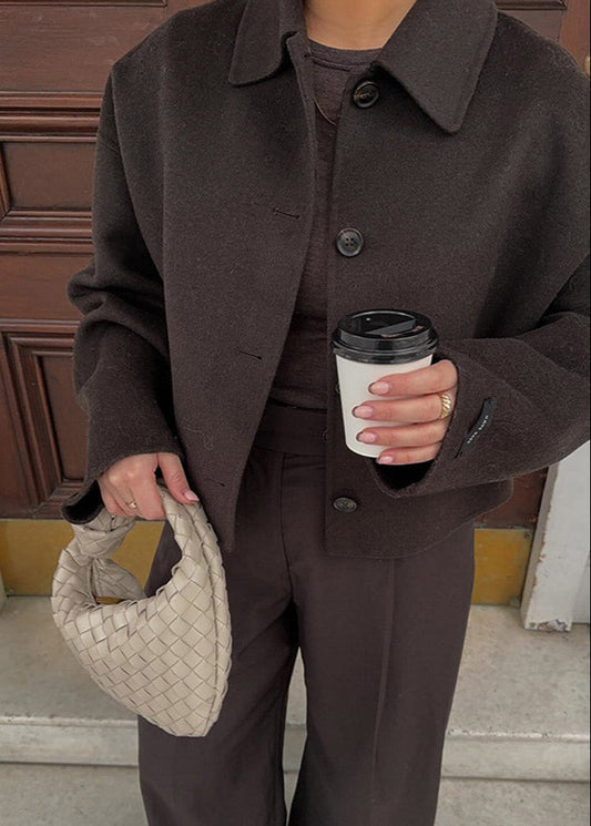 Cropped Wool-Blend Jacket With Boxy Silhouette