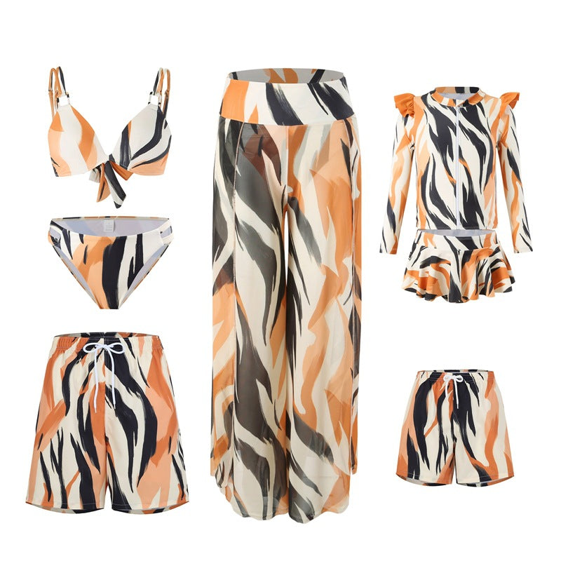Family Beach Swimwear Set Uv Protection Swimwear
