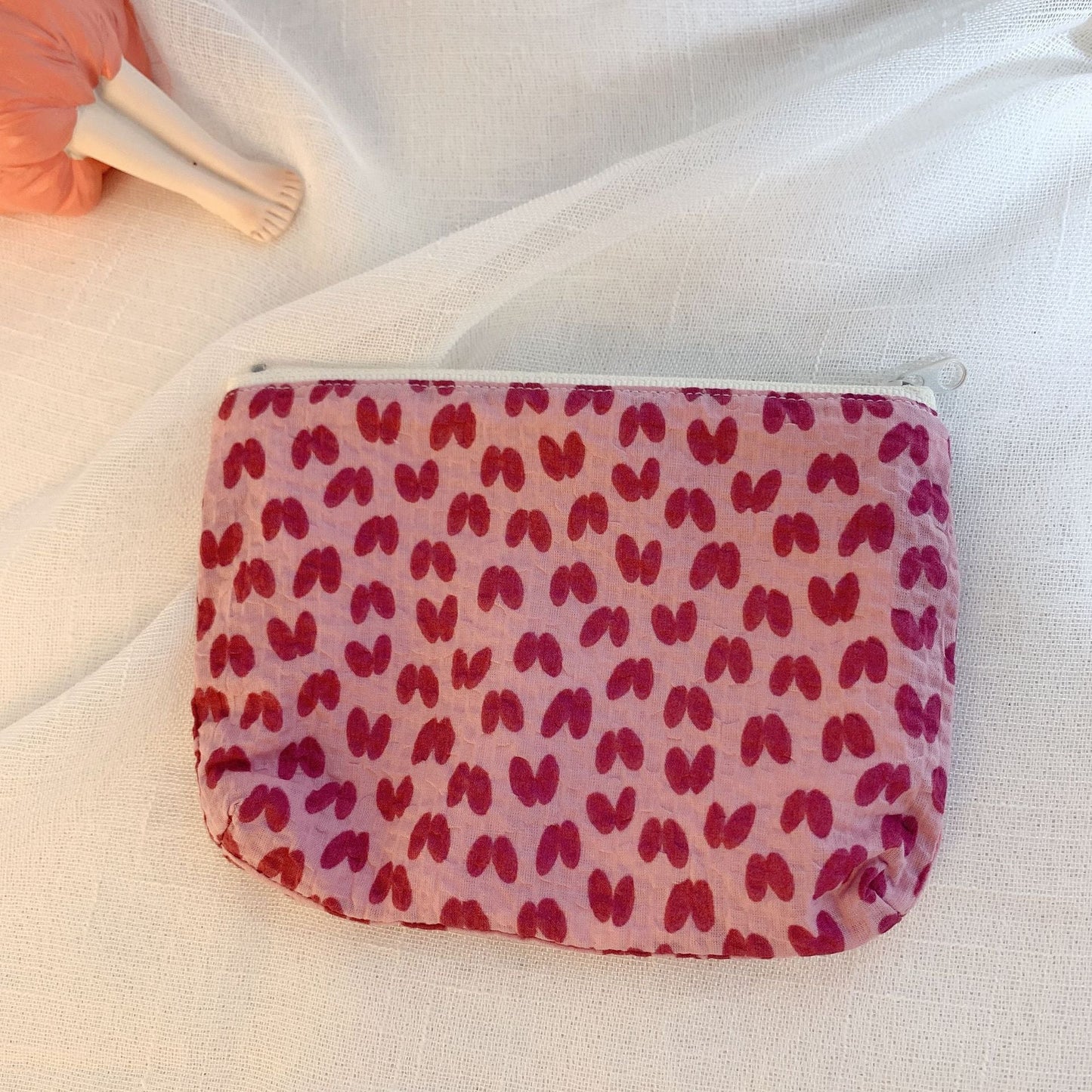 Mini Cartoon Zipper Wallet for Women Cute Floral Fabric Purse