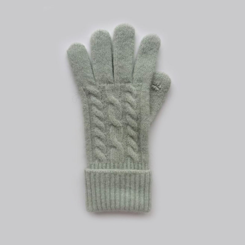 Chunky Knit Touchscreen Gloves Warm Winter Fashion