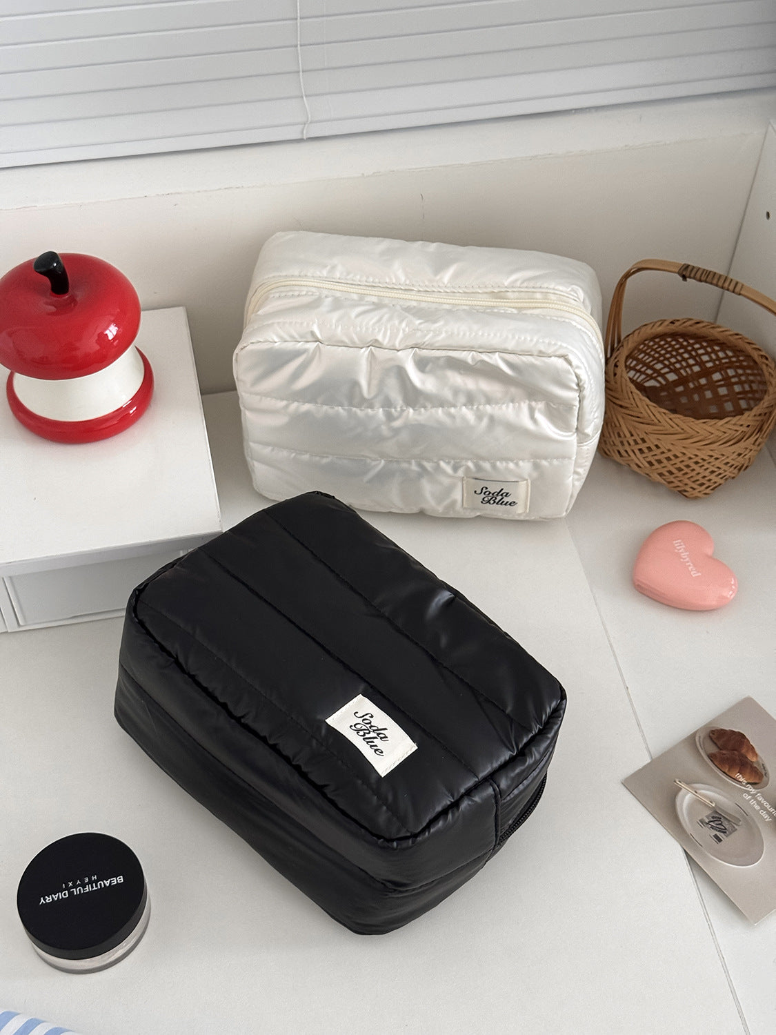 Portable Waterproof Cosmetic Storage Bag Stylish Rectangular Design