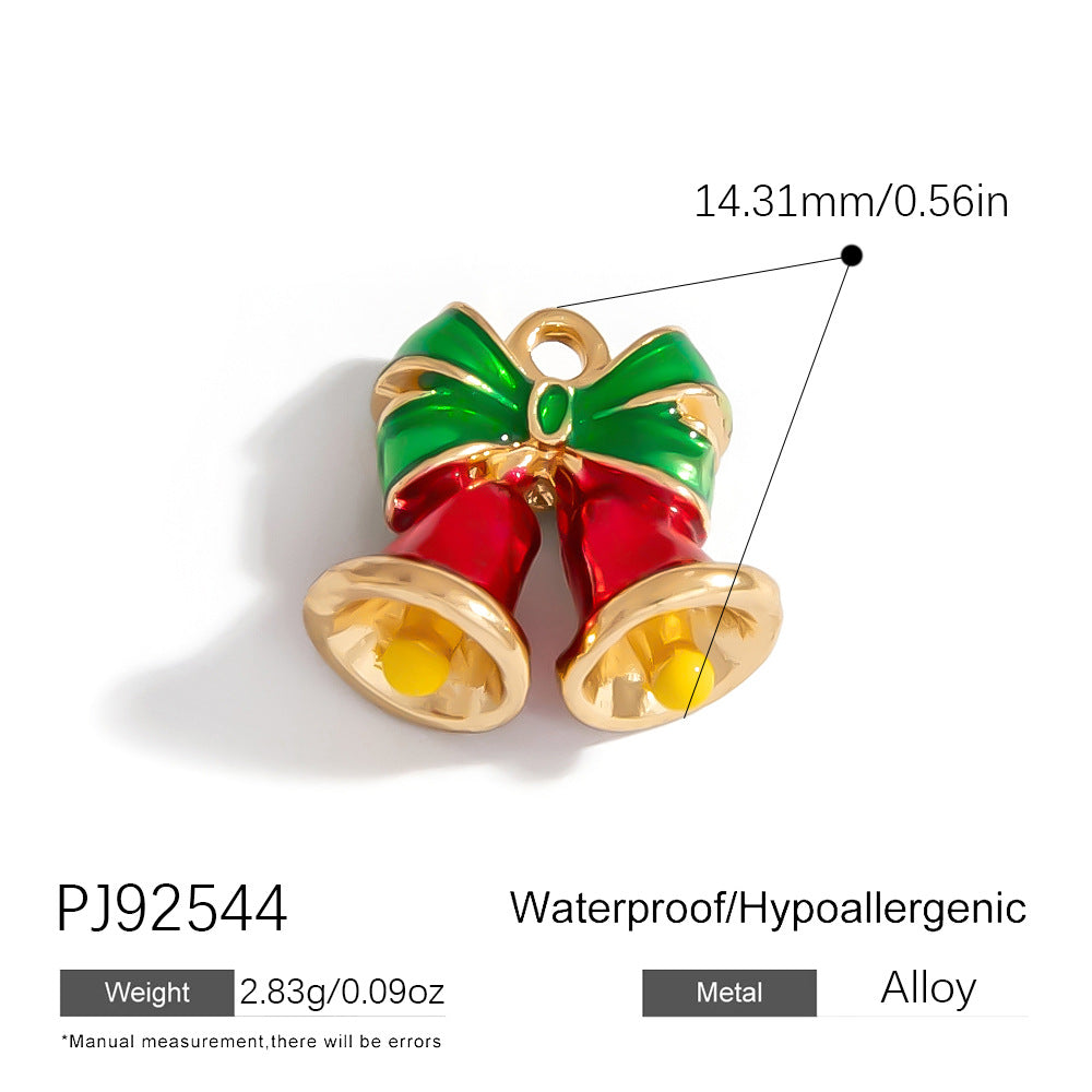 Cute Snowman Bell Pendant DIY Accessories for Festive Crafting