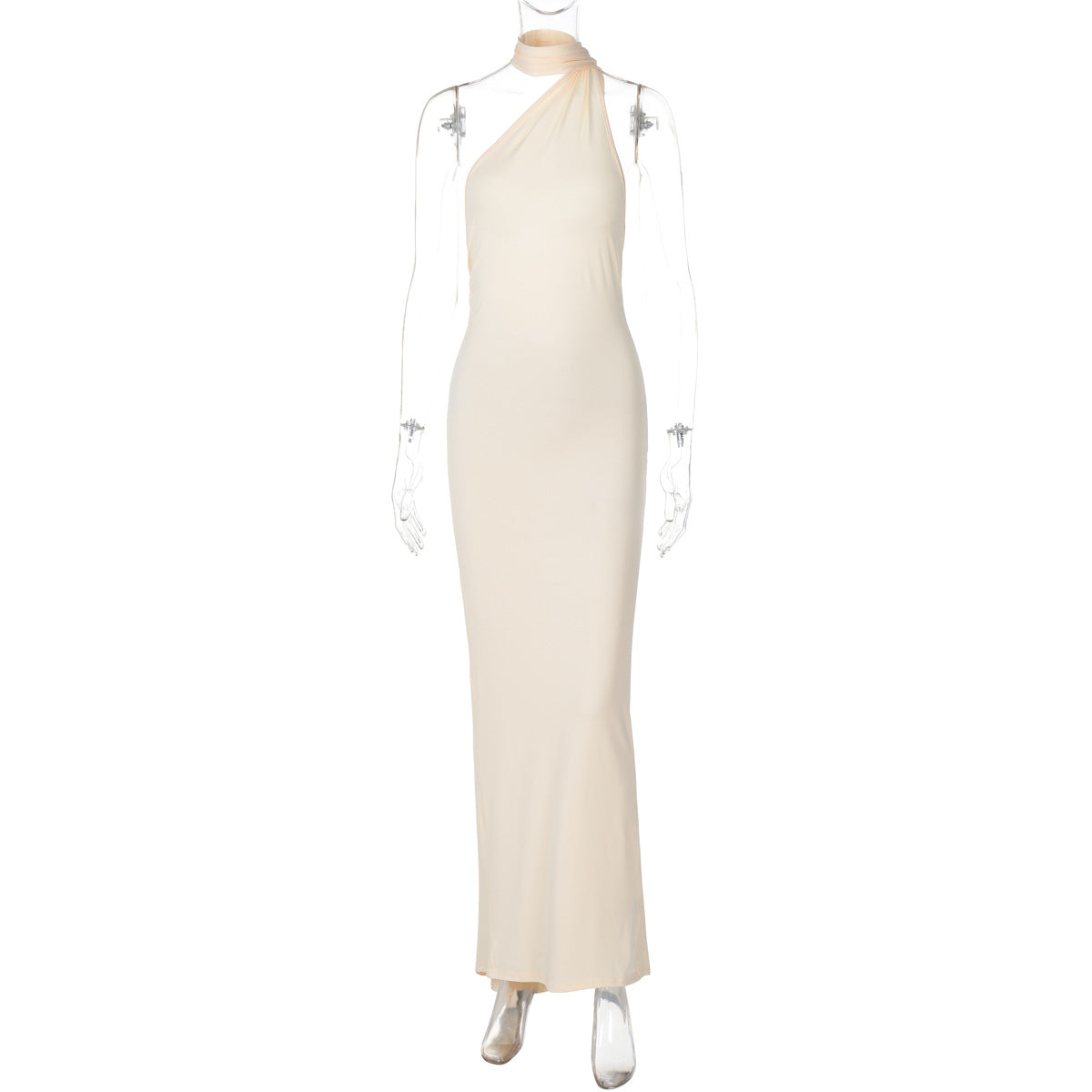 Summer New Sexy Backless Ruched Midi Dress