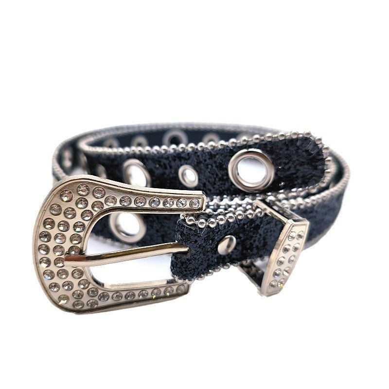 Vintage Rhinestone Shiny Punk Belt