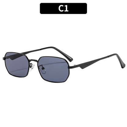 Fashionable Metal Square Sunglasses Unisex UV400 Protection