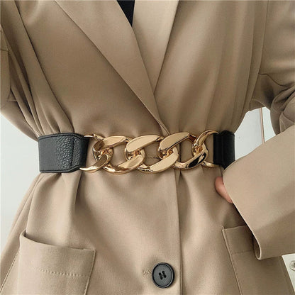 Stretchy Chain Splicing Simple Waist Belt