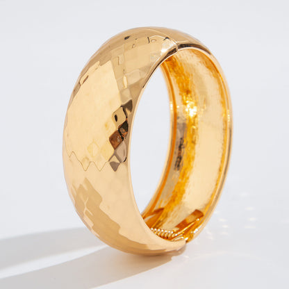 Asymmetrical Gold Spring Bracelet Set Trendy Ins Style