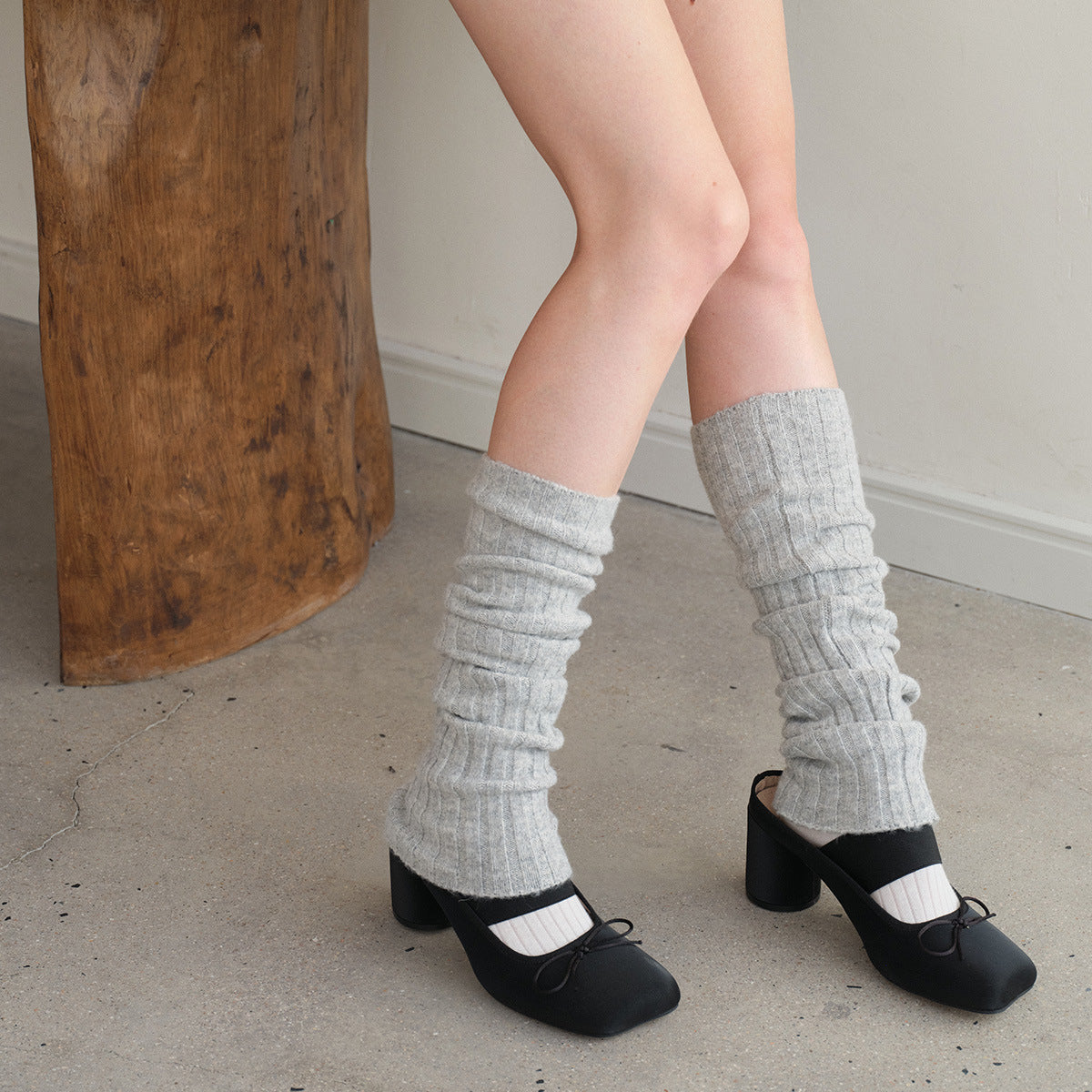 Knitted Wool Blend Sock Sleeves Casual Warm Calf Covers