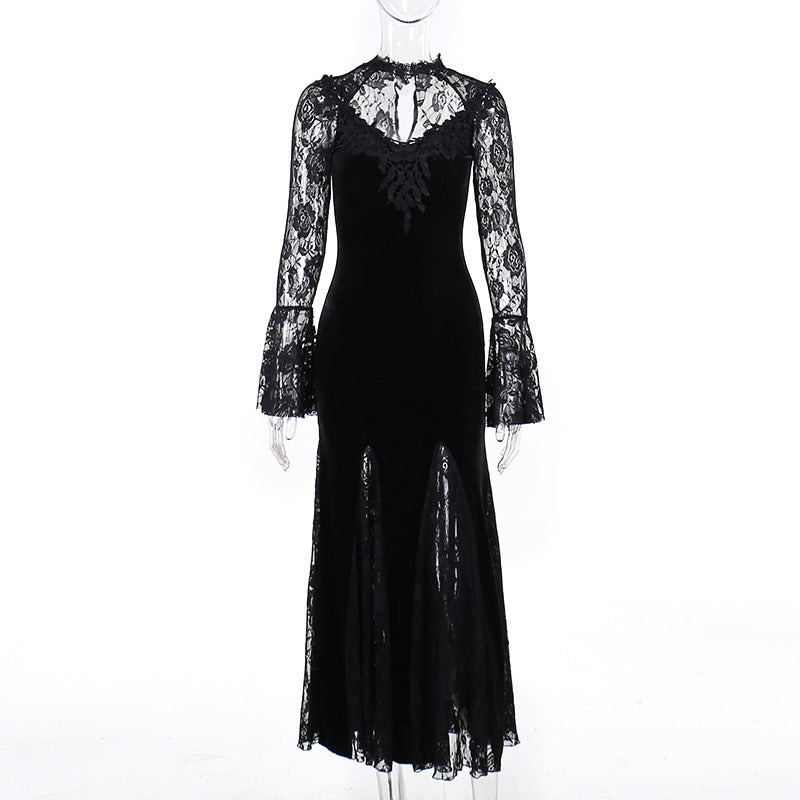 Summer New Elegance Sheer Slim Fit Long Dress