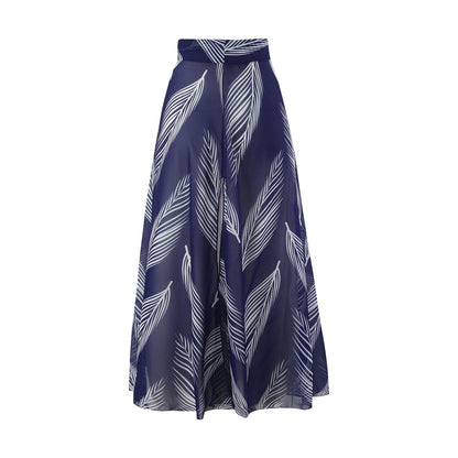 Feather Print Swimwear with Cover
