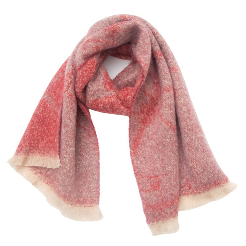 Contrasct Color Floral Print Scarves