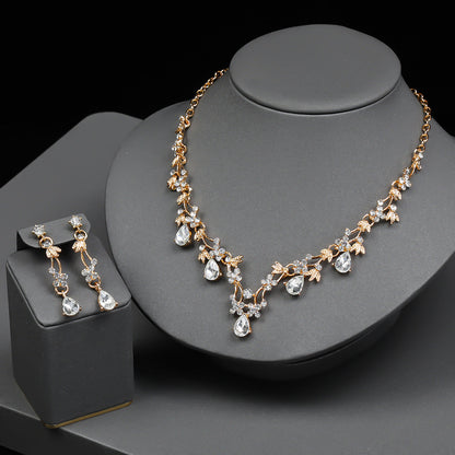 Bridal Crystal Necklace and Earring Set