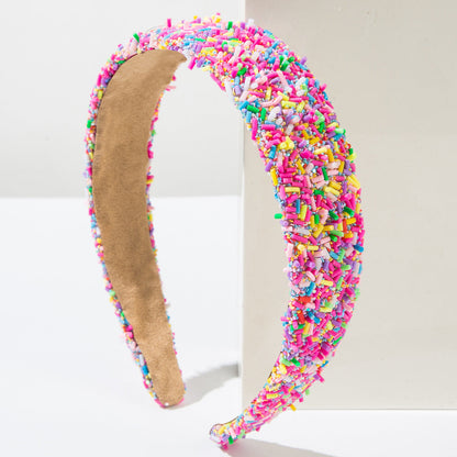 Fashionable Wide Headband with Geometric Design for Women