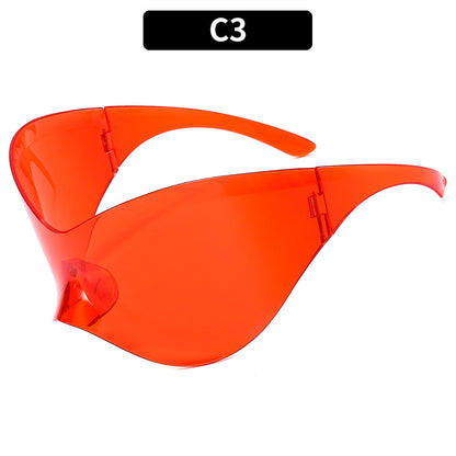 Futuristic Y2K Cat Eye Sunglasses Unframed UV400 Protection