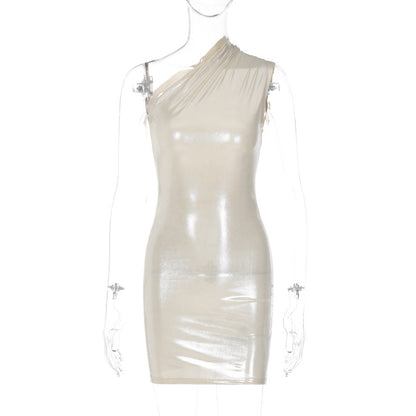 Elegant Sleeveless Bodycon Dress in Solid Colors