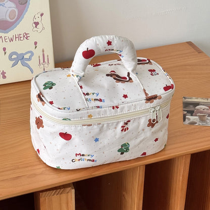 Cute Bear Print Large Capacity Makeup Bag